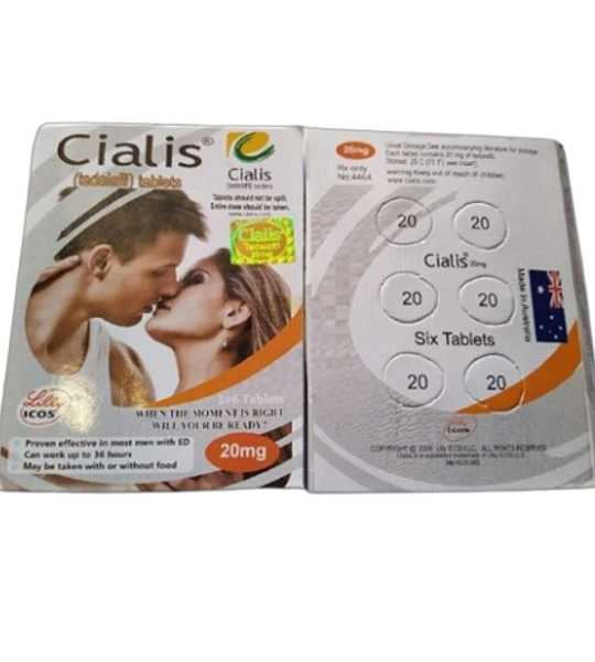 Cialis 20mg 6 Tablets Made in Australia