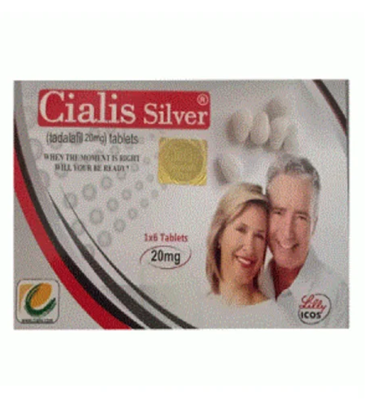 Cialis 20mg Silver 6 Tablets Card Made UK in Pakistan