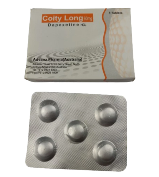 Coity long Depoxetine 60mg Timing Delay 5 Tablets In Pakistan